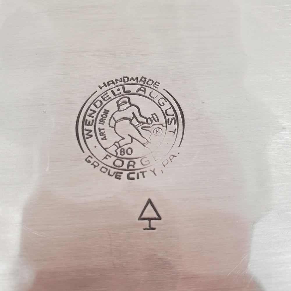 Vntg Hand-Wrought Hammered Aluminum Serving Tray - Pittsburgh Cityscape Etching - Picture 8 of 12